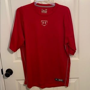 Under Armour baseball red T-shirt